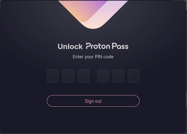 Proton Pass browser extension locked